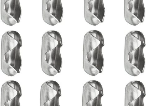 20pcs 10# (4.5mm) Blinds Pull Cord Connector Stainless Steel Ball Chain Connector Clasps Fit for Beaded Ball Chain Silver Tone