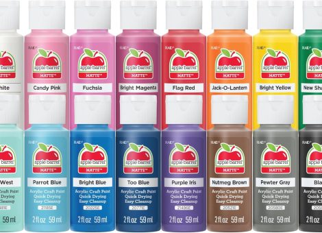 Apple Barrel, Vibrant Spectrum Collection Acrylic Craft Paint, PROMOABIII, 2 fl oz each, 16 assorted matte colors, 16 count